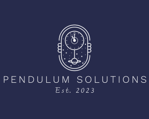 Pendulum - Space Pendulum Clock logo design