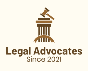 Gavel Law Firm Pillar logo design