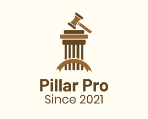 Gavel Law Firm Pillar logo design