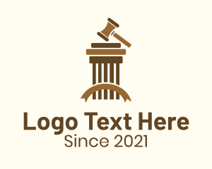 Legal Services - Gavel Law Firm Pillar logo design