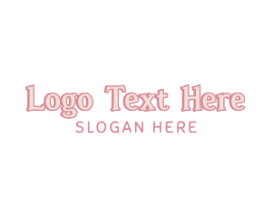 Girly - Cute Quirky Wordmark logo design