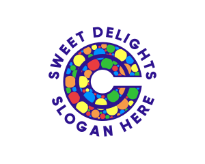 Lollipop - Sweet Candy Lollipop Letter C logo design