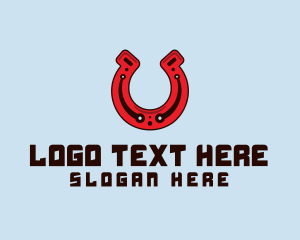 Digital Marketing - Digital Horseshoe Circuit logo design