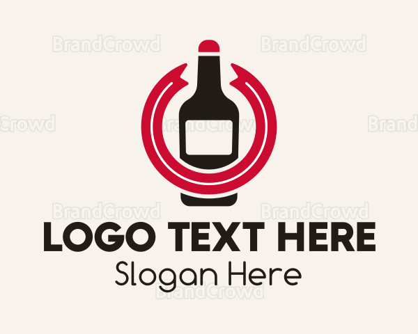 Simple Liquor Bottle Logo