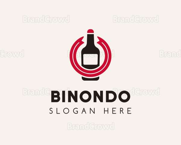 Wine Liquor Bottle Logo