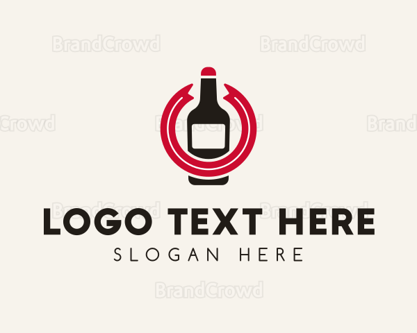 Wine Liquor Bottle Logo