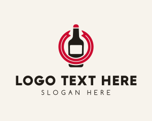 Wine Liquor Bottle  Logo