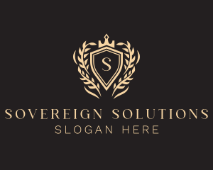 Sovereign - Fashion Wreath Shield logo design