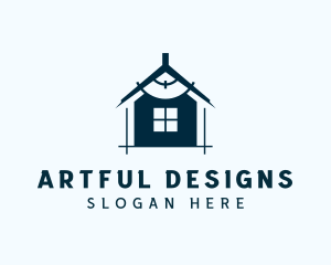 House Compass Interior Design logo design