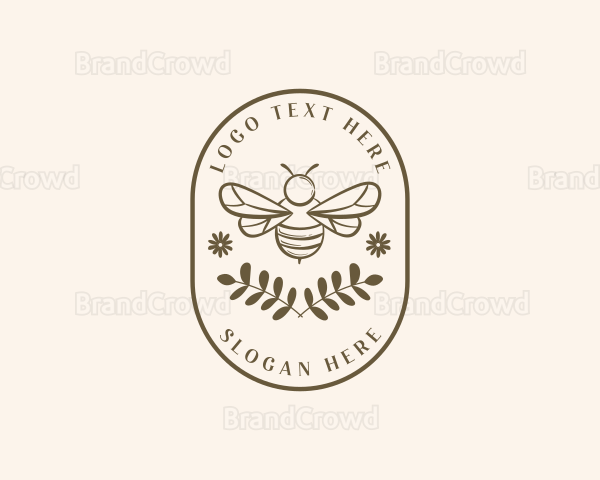 Floral Honey Bee Logo