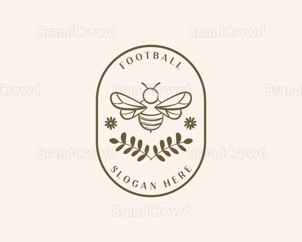 Floral Honey Bee Logo