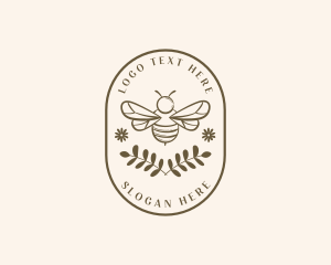 Floral Honey Bee  Logo