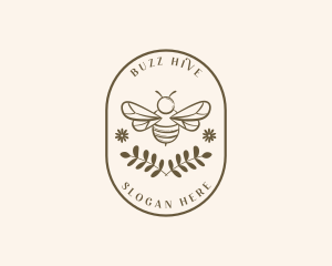 Floral Honey Bee  logo design