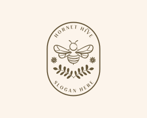 Floral Honey Bee  logo design