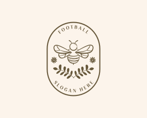 Organic - Floral Honey Bee logo design