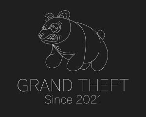 Bear - Angry Cartoon Panda logo design