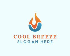 Hvac - Ice Fire Hvac logo design