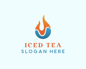 Ice Fire Hvac logo design