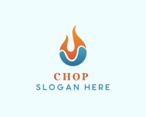 Heating - Ice Fire Hvac logo design