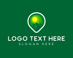 Travel Blogger - Tourism Mountain GPS Travel logo design