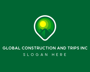 Tourism Mountain GPS Travel logo design