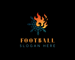 Flare - Snowflake Fire Flame logo design