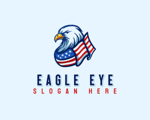 Patriot Eagle Flag logo design