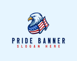 Patriot Eagle Flag logo design