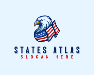 Patriot Eagle Flag logo design