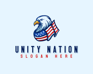 Patriot Eagle Flag logo design