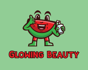 Juicer - Watermelon Juice Cartoon logo design