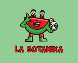 Orchard - Watermelon Juice Cartoon logo design
