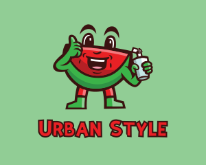 Nutritionist - Watermelon Juice Cartoon logo design