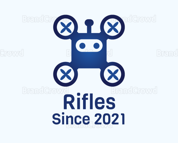 Cute Robot Drone Logo