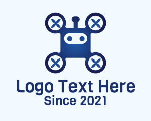 Robot - Cute Robot Drone logo design
