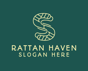 Rattan - Textile Pattern Letter S logo design