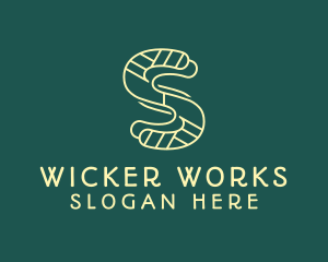 Wicker - Textile Pattern Letter S logo design