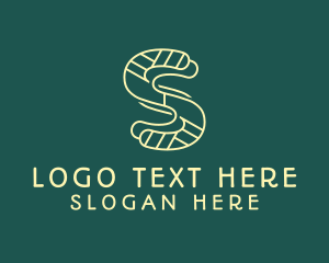 Yellow - Textile Pattern Letter S logo design