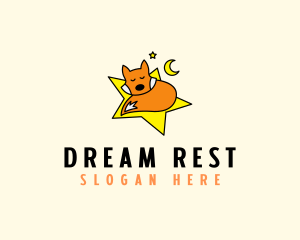 Sleeping Fox Star logo design