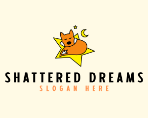 Sleeping Fox Star logo design