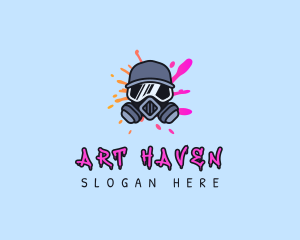 Graffiti Artist Gas Mask logo design