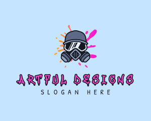 Graffiti Artist Gas Mask logo design