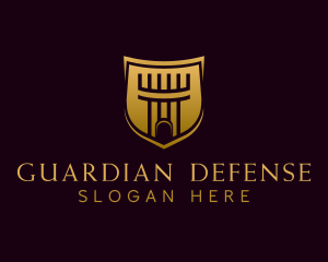 Turret Defense Shield logo design