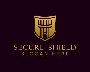 Turret Defense Shield logo design