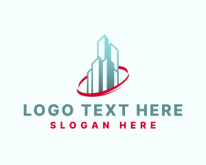 Leasing - Skyscraper Realty Property logo design