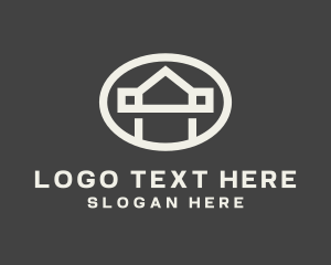 Clean - Realtor House Oval logo design