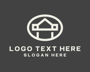 Sleek - Realtor House Oval logo design