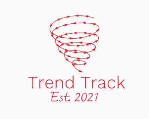 Forecasting - Red Arrow Tornado logo design