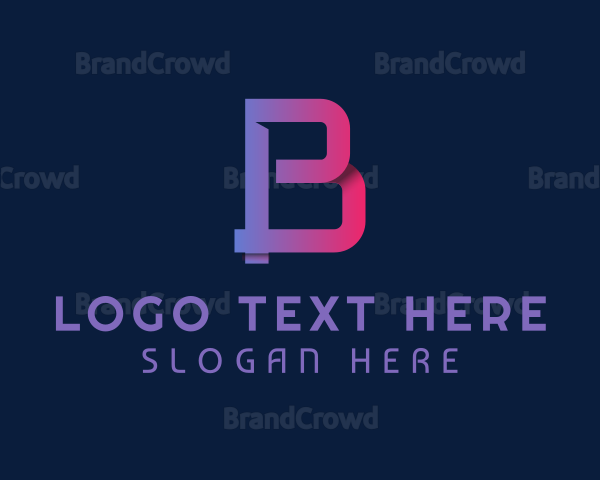 Modern Gradient Business Letter B Logo