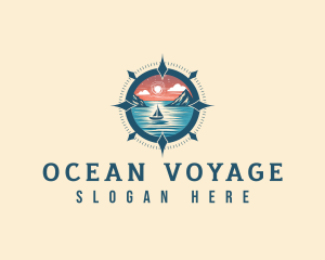 Ocean Navigator Compass logo design